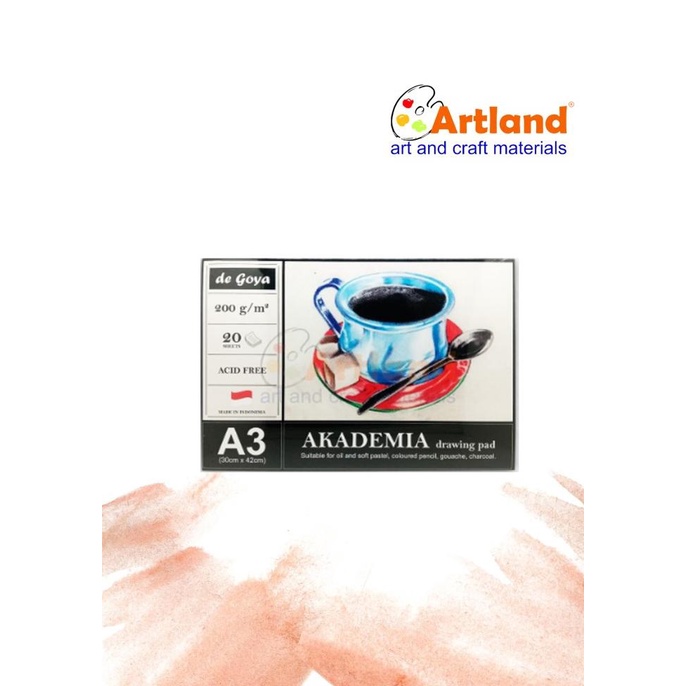 

[ Ready ] De Goya Akademia Drawing Pad A3 200G Berkualitas