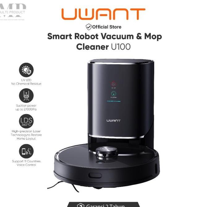 Uwant U100 Robot Vacuum Cleaner Mop Vacum  Penyedot Debu Robot Cerdas Rainkoshi