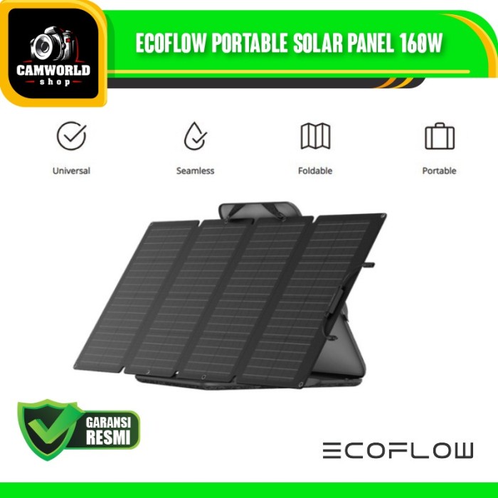 ✅Original Ecoflow Portable Solar Panel 160W / Ecoflow 160 W Portable Solar Diskon