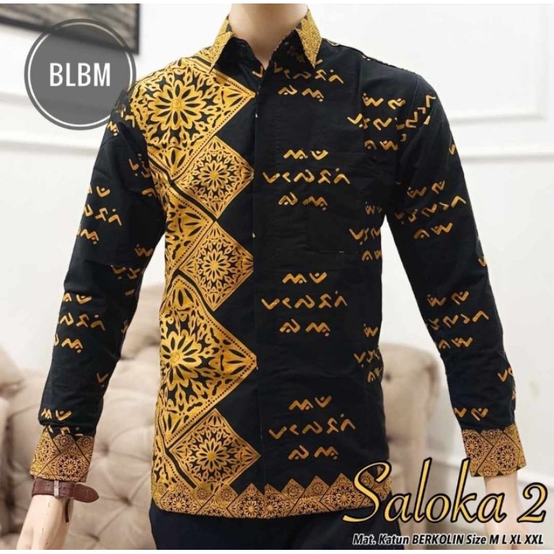 [EXCLUSIVE] MODEL TERKINI Batik Lontara Khas Bugis Makassar (Pakai Furing/Lapisan)
