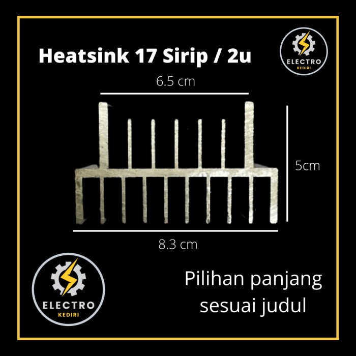 paling diminati] Heatsink / Pendingin 2u aluminium 17 sirip 25 cm hetsing 25cm