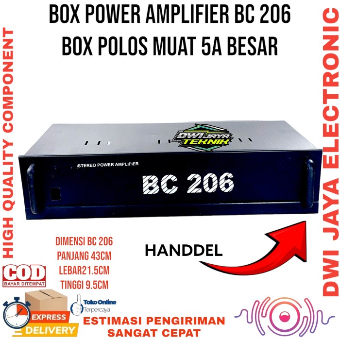 Box Amplifier Stereo Polos Bc 206 Plus Handdle Best