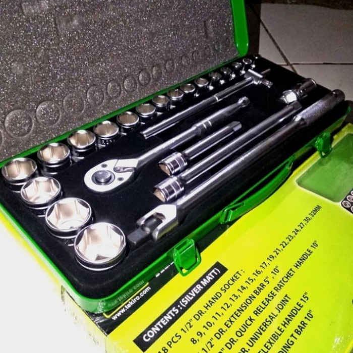 ✅Baru Kunci Shock Tekiro 24 Pcs Box Besi 6 Pt/Kunci Sok Tekiro 24 Pcs Besi Diskon