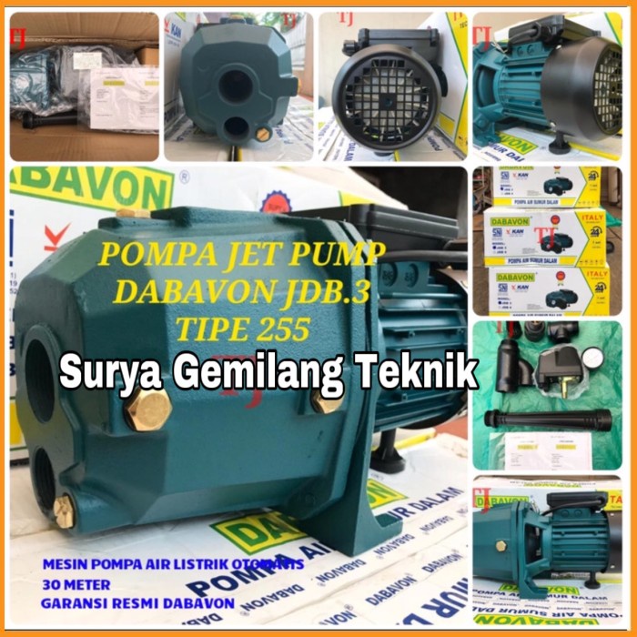 [Ori] Pompa Air Jet Pump Dabavon Jdb-3 255 Sumur Dalam Otomatis Terbaru