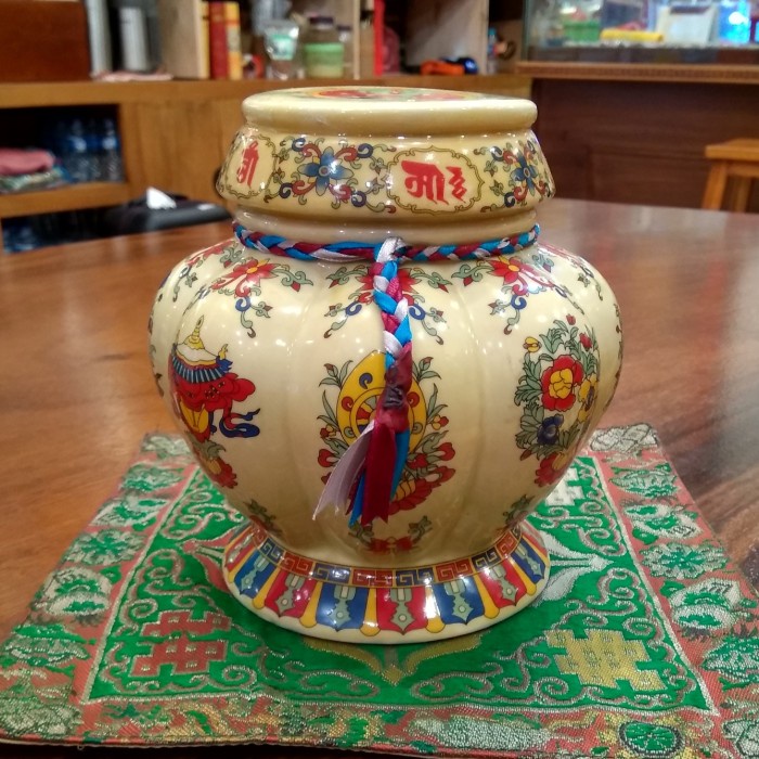 [New] Amulet. Tibetan Tantra Orgyen Norhla Fortune Vase Kekayaan Limited