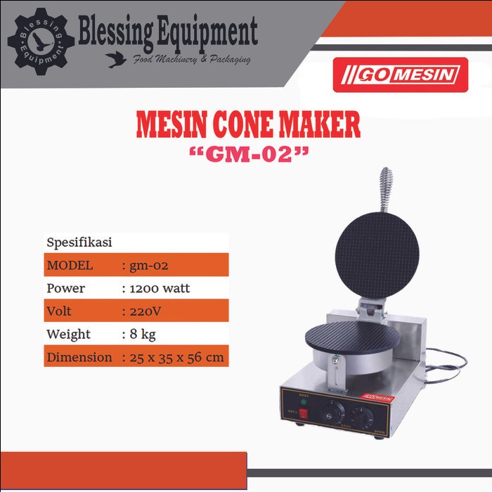 [Baru] Mesin Cetak Cone Ice Cream / Es Krim /Cone Wafle Maker Gomesin Gm-Xp-1 Limited