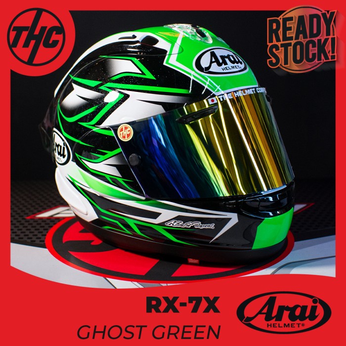 ✨Termurah Araii Rx7X Ghost Green Full Face Helmet Berkualitas