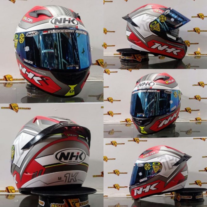 ✨Termurah Nhk Helm Gp1000 Valor Matt Red White Paket Ganteng Diskon