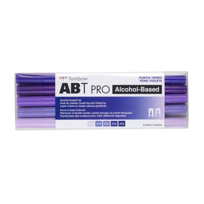 

Gaya Tombow Dual Brush Pen Abt Pro Purple Tones Set 5