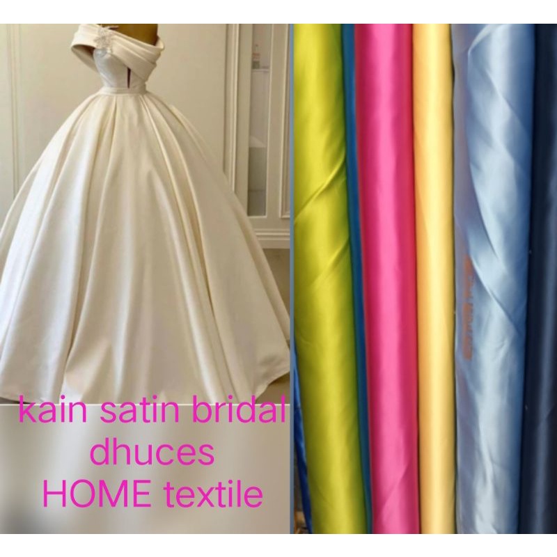 Kain satin Bridal Dhuces / satin royal dutchees premium / kain gaun