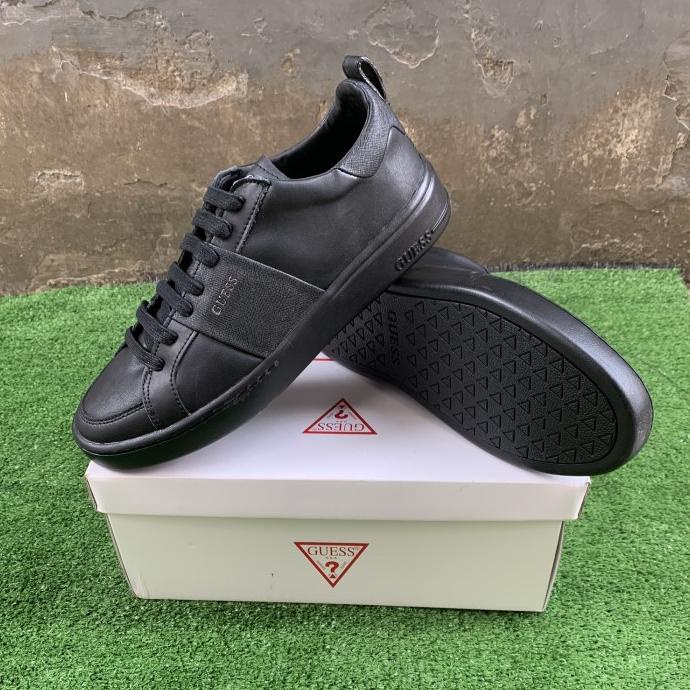 SNEAKERS PRIA GUESS SALERNO BLACK ORIGINAL AUTHENTIC TISAANI5