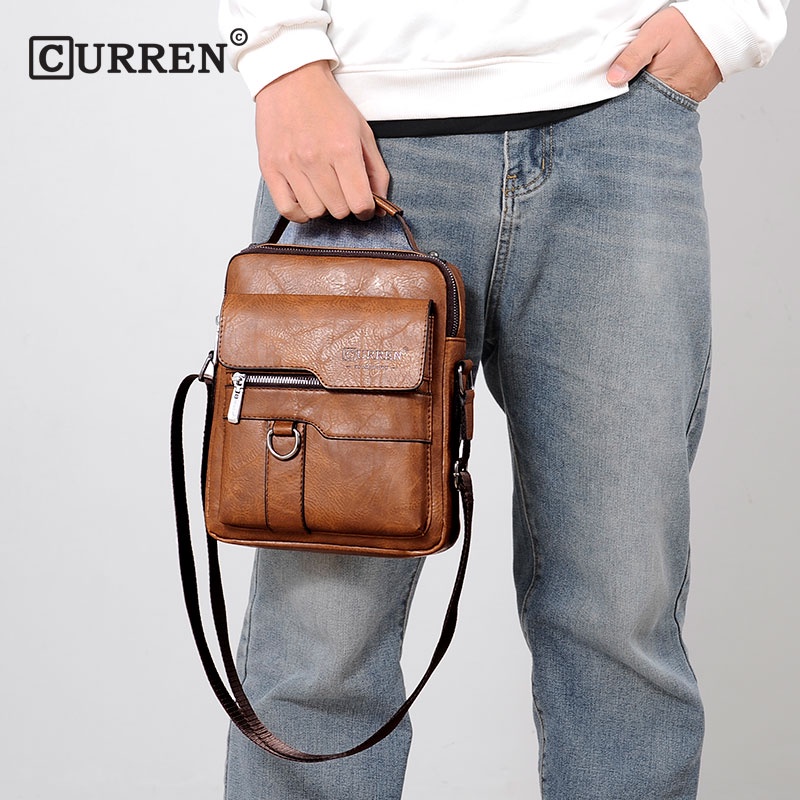 Curren 8642 Tas Selempang Pria Kulit Messenger Anti Air Currenos