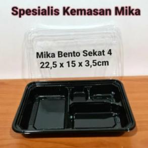 Mika Bento Sekat 4 Polos / Tray Bento / Box Bento.