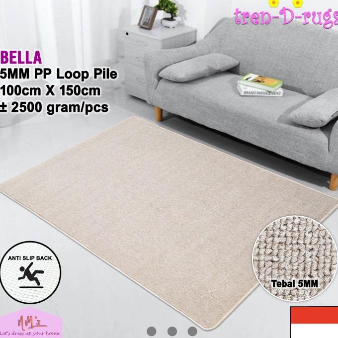 Karpet polos permadani lantai ruang tamu kamar anti slip minimalis