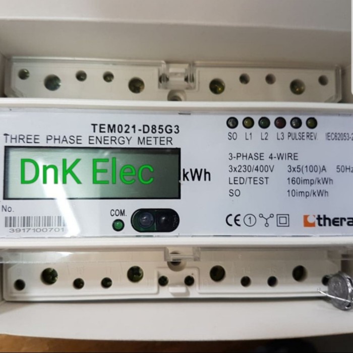 KWH METER 3 PHASE MERK THERA TEM021-D85G3 DIGITAL (LCD) DIRECT ORIGINAL