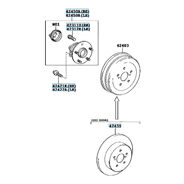 hub bearing roda belakang corolla altis 42450-02210 cintamitra7