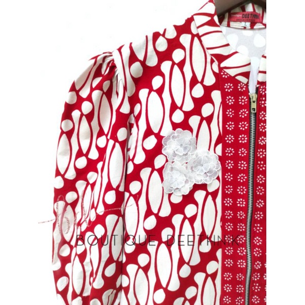 [EXCLUSIVE] MODEL TERKINI BOUTIQUE DEETHNIK - baju batik warna merah baju imlek outer batik deethnik