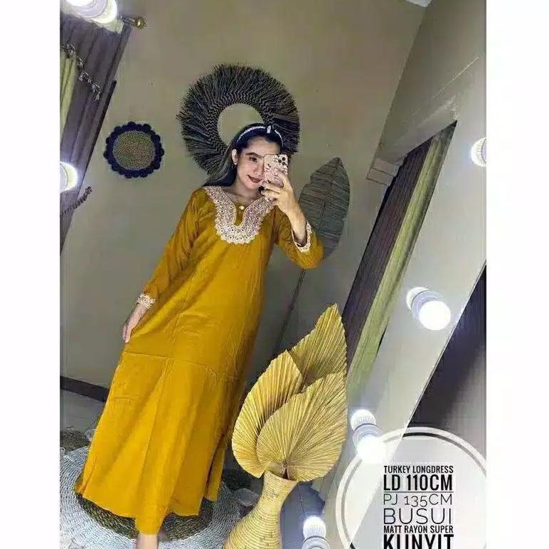 READY STOK Daster Arab Polos Lengan Panjang Original Daster Arab Panjang Busui duoduo