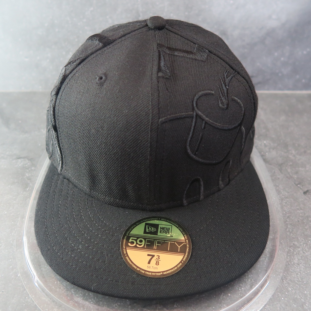 Topi New Era - Fitted Cap - 59Fifty - The Hundreds Black - 2 Logo