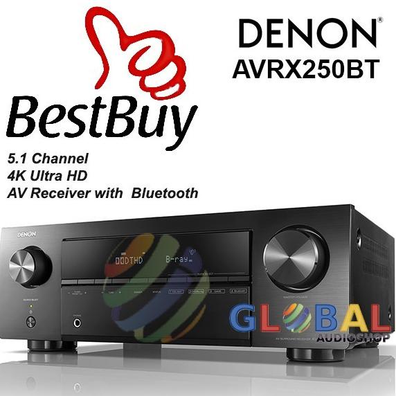 DENON AVRX250BT AV RECEIVER 5.1 CH AVR-X250BT BLUETOOTH AVRX-250 BT