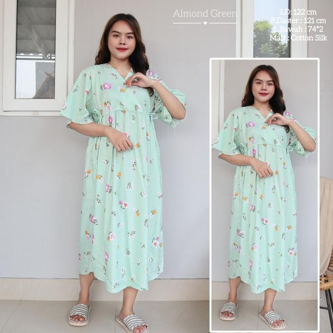 SZ802 Daster JUMBO Wanita/ Dress HEM Tali LD 130 Motif OBRAL