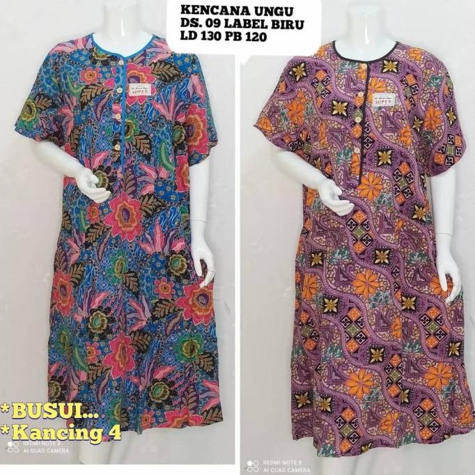 AO376 YULI - DASTER KENCANA UNGU 09 JUMBO LD 125 CM / PB 115 CM BATIK GRATIS ONGKIR