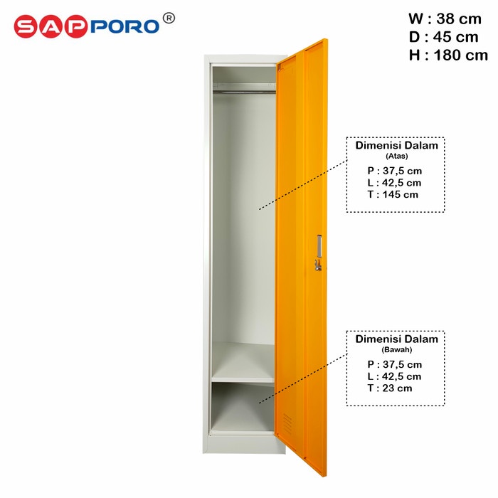 

SAPPORO ESSEN 1 - LOKER BESI 1 PINTU STEEL LOCKER 1 DOORS