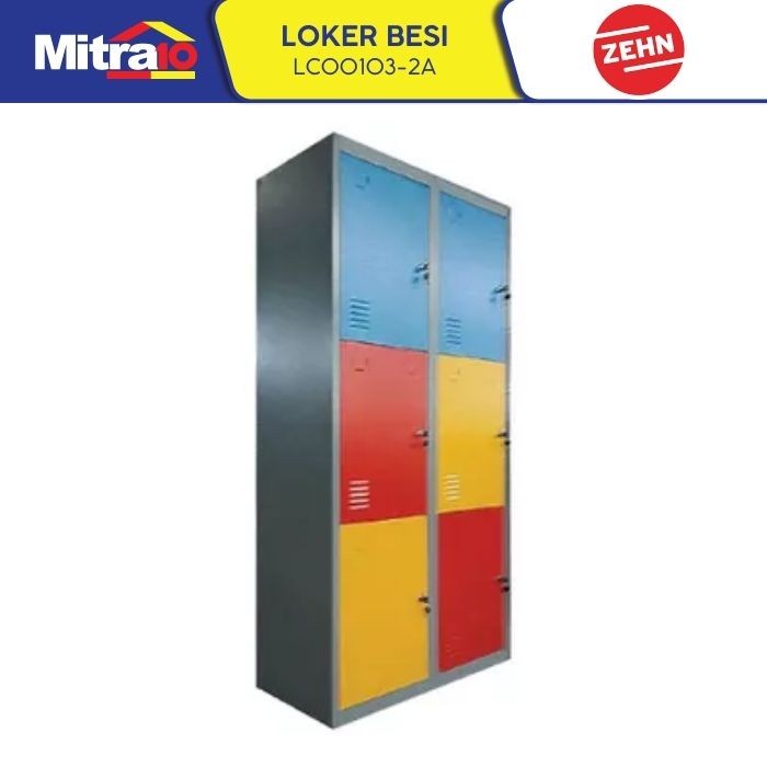 

ZEHN LC00103-2A 2 COLUMN 3 TIERS METAL LOCKER BESI