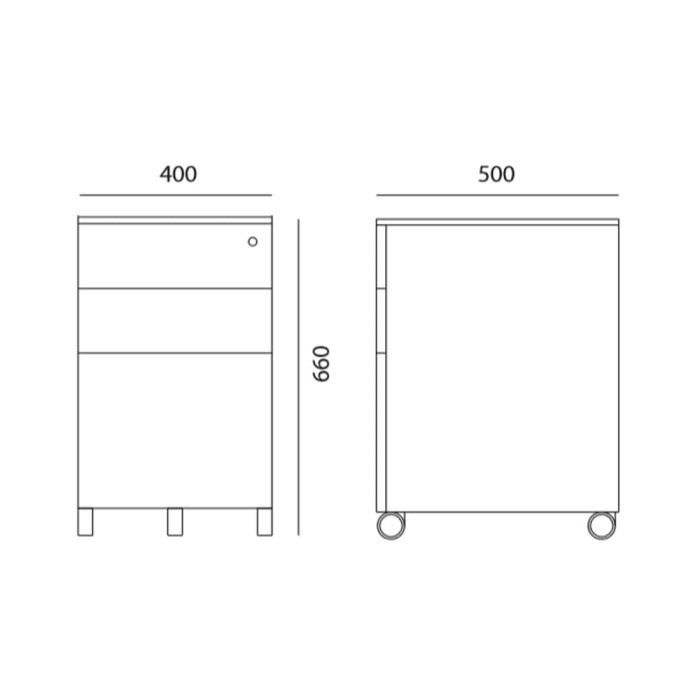 

HIGHPOINT GRANADA MOBILE PEDESTAL METAL - MBSH GREY