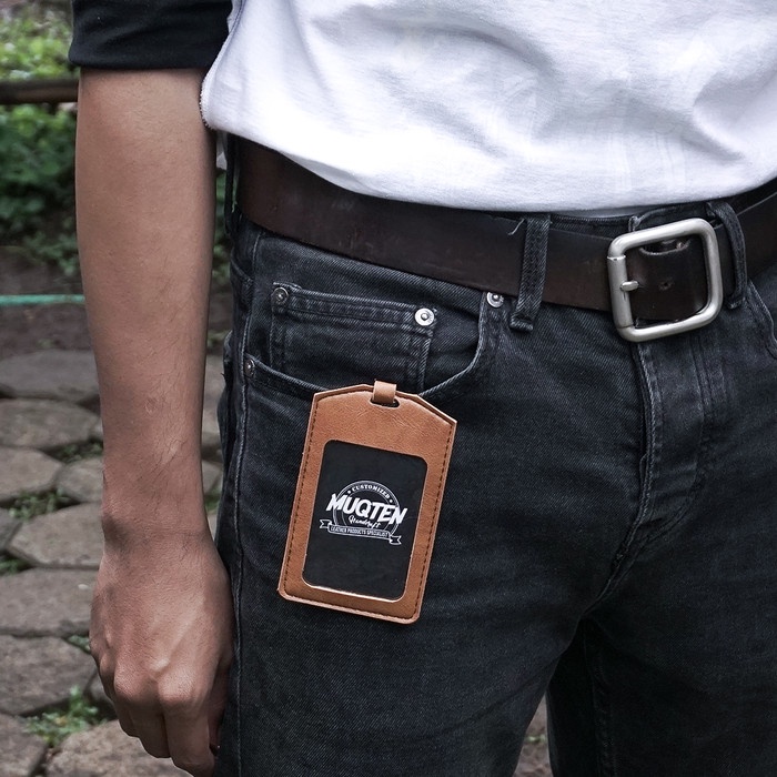 

NAME TAG ID CARD HOLDER PATUK KALUNG PREMIUM ID BADGE LEATHER