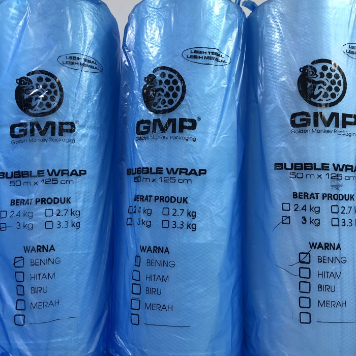 

Promo Bubble Wrap Bening / Hitam Tebal 125Cm X 50M Merk Gmp 3Kg