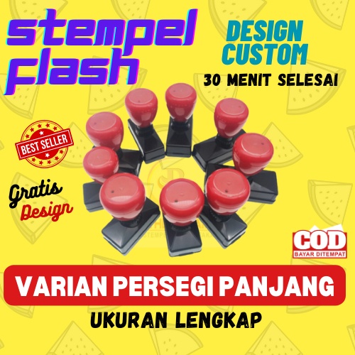 

Lengkap" Stempel Persegi Panjang/Bisa Custom/Free Design