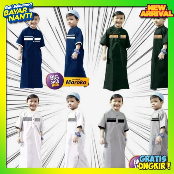 Koko Panjang Jubah Anak Lebaran Gsmis Juba Kekinian Jubbah Ansk Import Gamis Panjang Ank Cowok Jubaa
