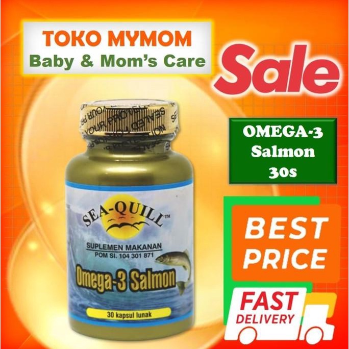 PROMO [BPOM] Sea-Quill Omega 3 Salmon Isi 30s / SeaQuill Vitamin Kolesterol