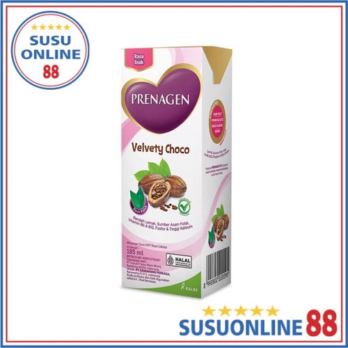 

PRENAGEN UHT VELVETY CHOCO CAIR 185 ML SUSU IBU HAMIL COKELAT SUSU