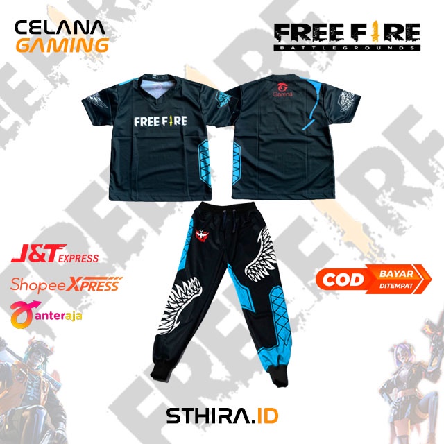 [EXCLUSIVE] BEST QUALITY FF Celana Enjel FF Celana Gaming Free Fire Baju Free Fire Celana FF BNL