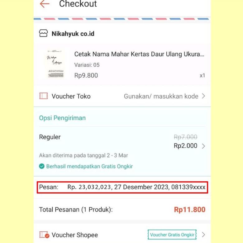 

Kekinian Bundle deal Cetak Ornamen Nama Mahar Kertas Daur Ulang Ukuran Souvenir Pernikahan A5 15x20cm Warna Putih Tulang 1 Hari Jadi