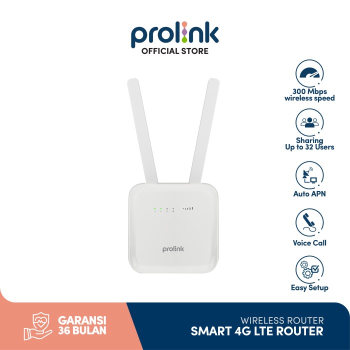 PROLINK SMART 4G LTE 300MBPS WIRELESS ROUTER WITH VOICE PRN3006L WIFI