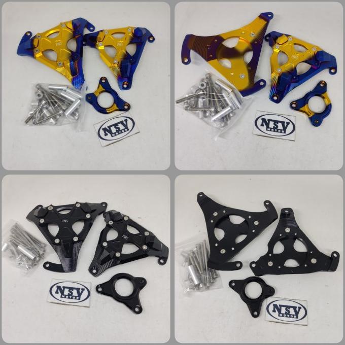 COVER ENGINE COVER MESIN KIRI KANAN VARIASI FULL CNC VIXION MX KING XA