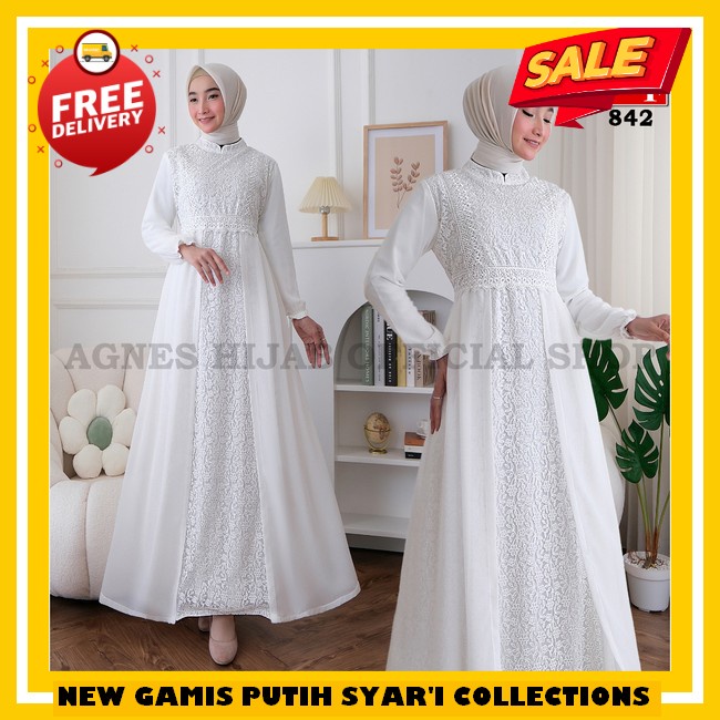 Gamis Wanita Syari Elegan 2023 Bahan Katun Floral Panjang Y6J9 Terkini Brukat Viscose Big Size Casua