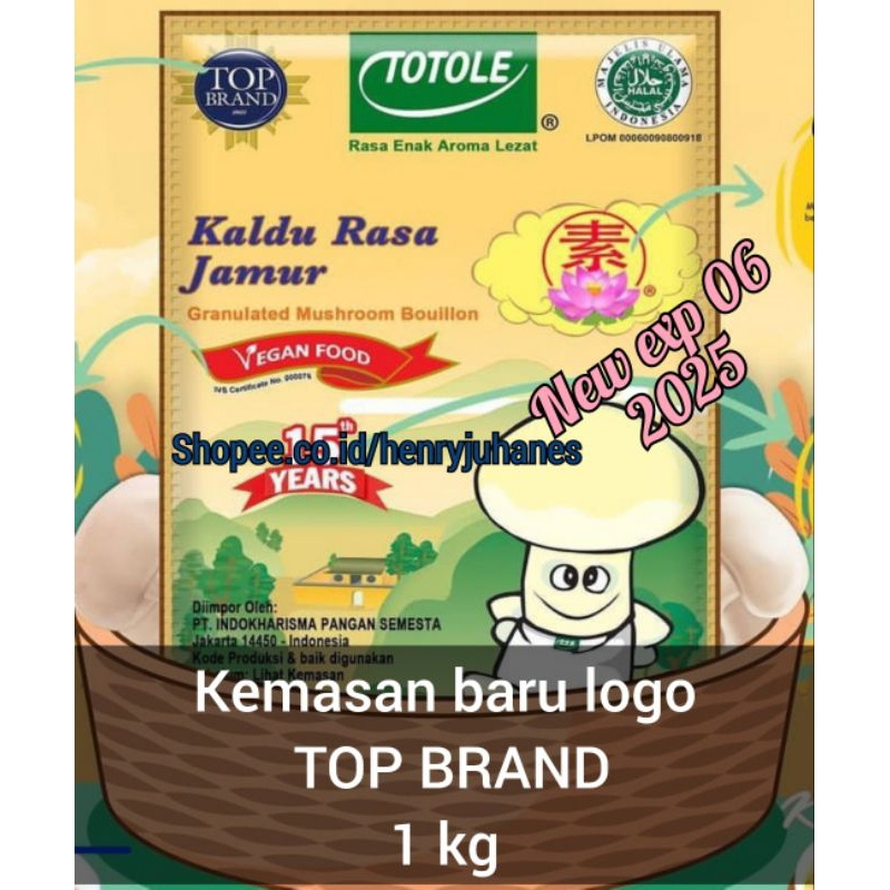 

Totole Kaldu Jamur Kemasan Jumbo 1 Kg / 1000 Gram / 1Kg Logo Halal