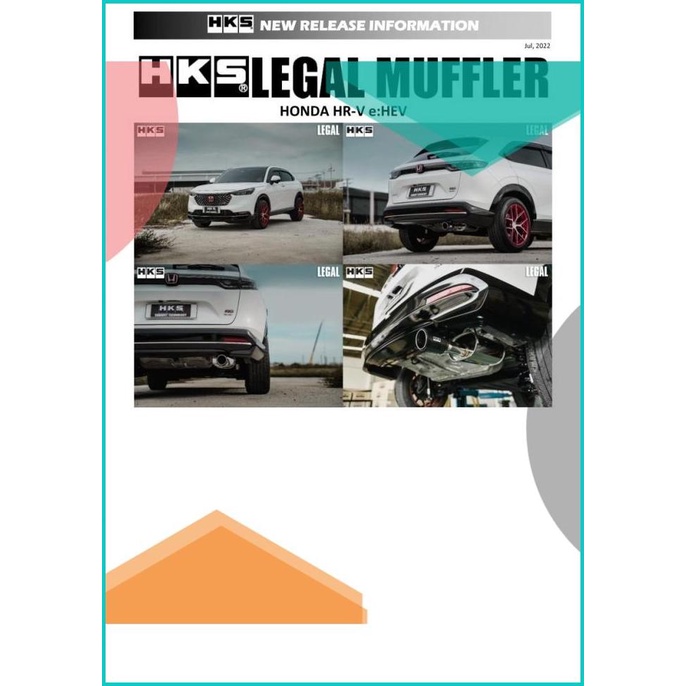 Knalpot catback Exhaust Muffler HKS Legal muffler carbon HRV 22+ 16nov