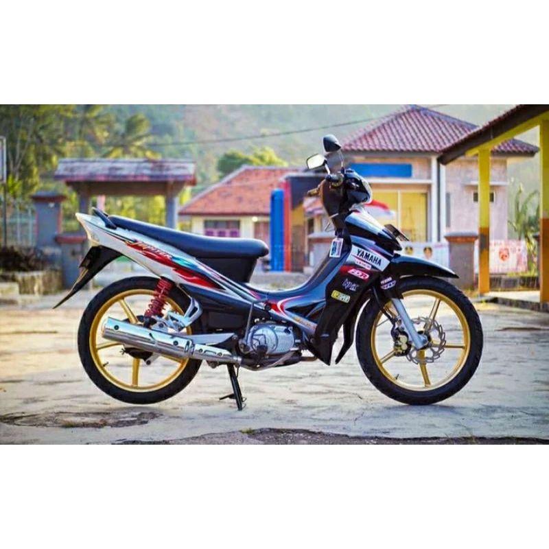 Striping lis sticker standar ORI yamaha jupiter z 2005 putih hitam stiker Jupiter Z putih hitam 2005