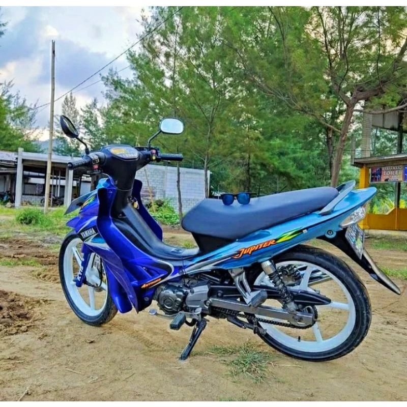 striping sticker lis standar motor yamaha Jupiter z 2005 biru stiker jupiter z biru 2005