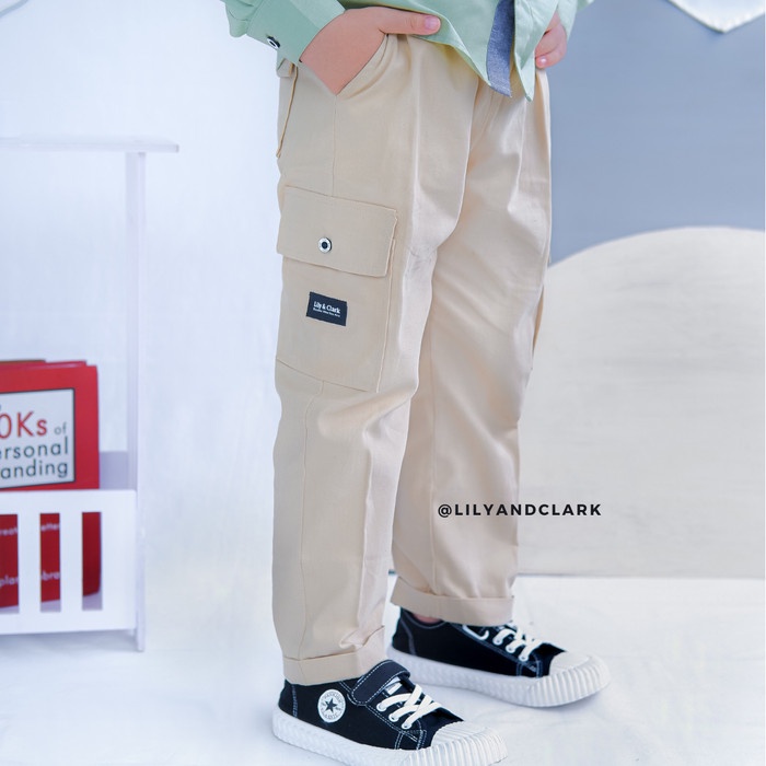 Jose Lily And Clark Celana Cargo Basic Anak Laki-Laki Warna Cream - Ca01