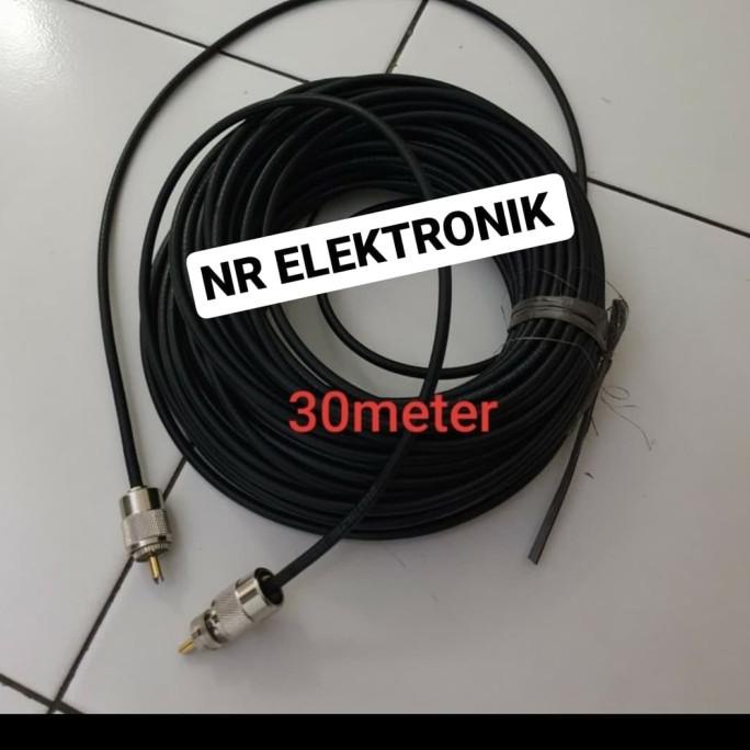 Kabel antena ht dan radio rig 30Meter RG58 + konektor