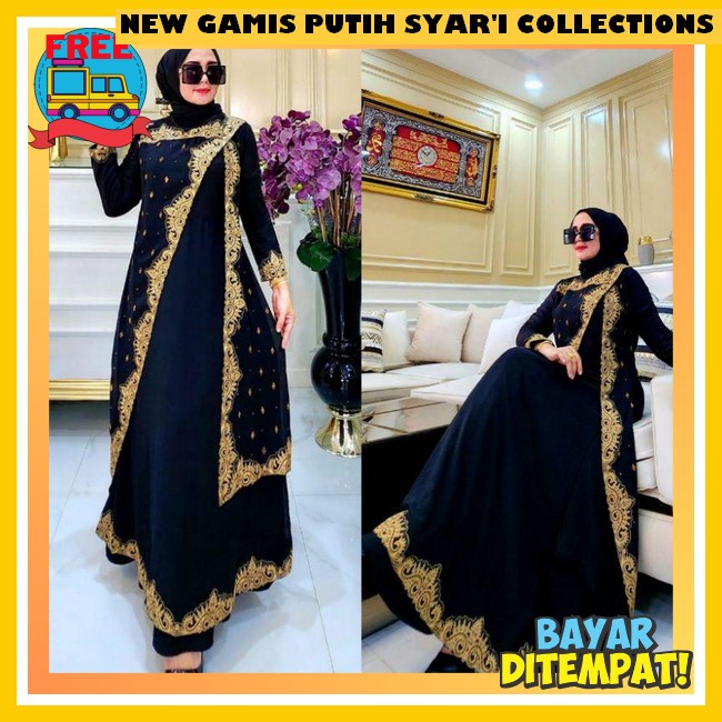 Lafreya Cleome Gamis Zeva Import Organza Bordir Gamis Dress Wanita Mewah Terbaru Pesta Kondangan Baj