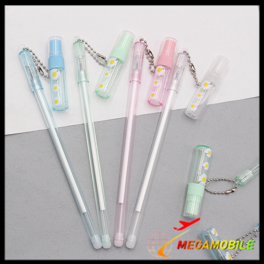 MM - Pena Gantungan Botol Parfum Unik Black Ink Gel Pulpen Murah Gel Bolpen Gel Pastel Alat Tulis Se