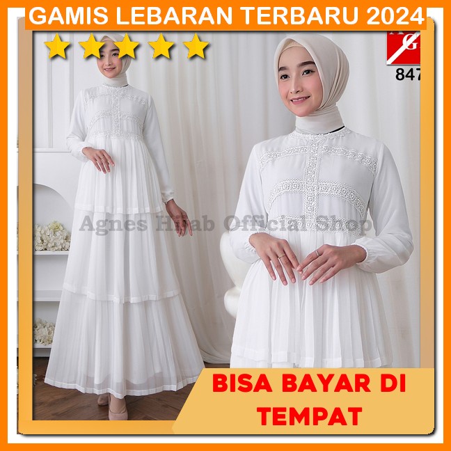 Gamus Syar I Kekinian Set Jilbab Gsmis Jumbo Ld 130 Import Gamis Lebaran 2024 Terbaru Putih Abaya Ie