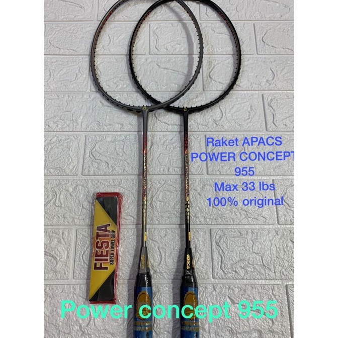 Raket Badminton Apacs New Power Concept 955 Grip 4Ug1 Kuat 33 Lbs Ori Pengiriman Cepat